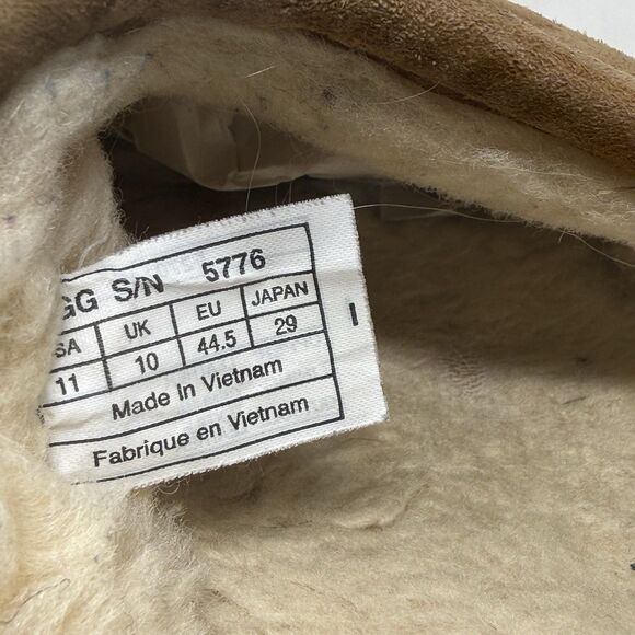 UGG Scuff Slippers Mens 11 Chestnut Brown Suede Shearling Slip On Comfort 5776 main image 14